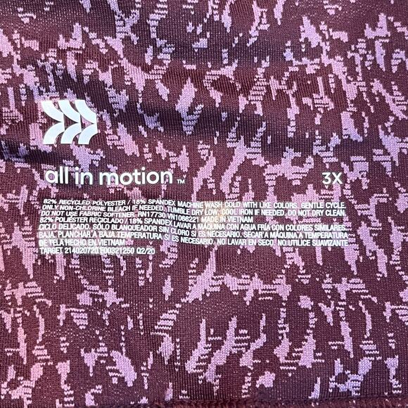 All in Motion Purple NEW Leggings Pockets Plus Size 3X - Picture 7 of 9